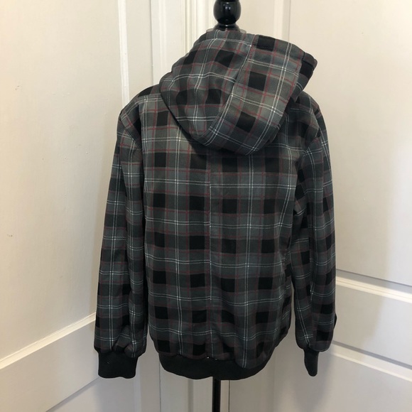 Carbon lined bomber style hooded jacket size xl - Picture 3 of 5